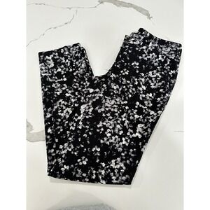Ann Taylor Black Floral Print Career Ankle Pants‎ Size 0